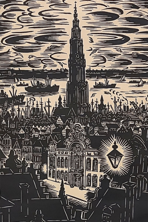 Kunstwerk van de Belgische graficus Frans Masereel