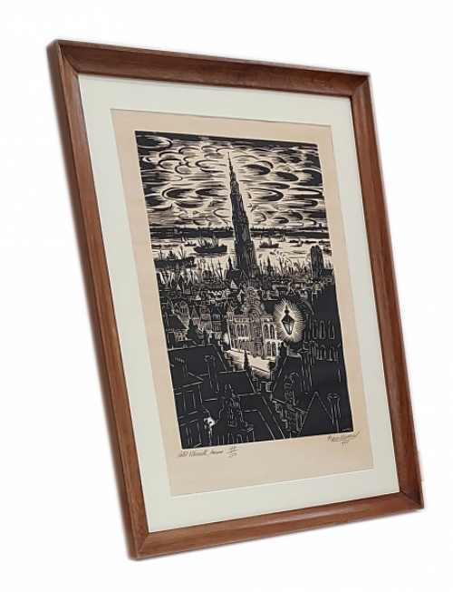 Genummerde woodcut van Frans Masereel kopen