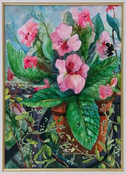 Hough Teresa Beth, Amerikaanse kunstenares met een kunstwerkje