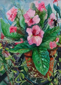 Bloemen in een vaasje uit 2005