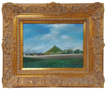 Schilderij Leeuw van Waterloo 2015 door Teresa Beth Hough – olieverf op paneel