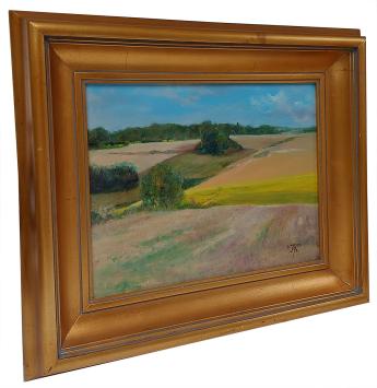 Hough Teresa Beth met een gemonogrammeerd schilderij