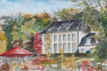 Het park in het kasteel