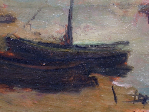 Kunstwerk van Charles Claude Houssard, de Ijzer bij Nieuwpoort