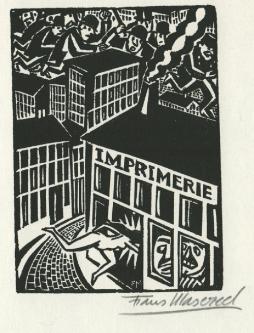 Houtsnede van Frans Masereel te koop