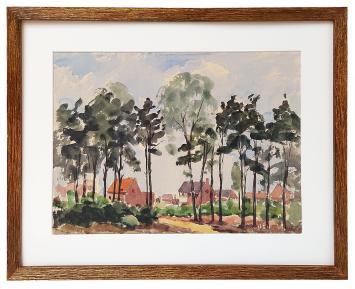 Aquarel van de Belgische kunstschilder Antoon Luyckx