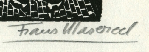 Kunstwerkje van de Belgische kunstenaar Frans Masereel