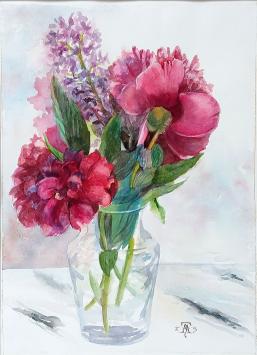 Bloemen in een vaasje uit 2005