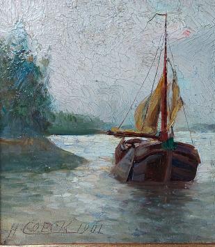Schilderij van de Belgische kunstenaar Hubert Coeck