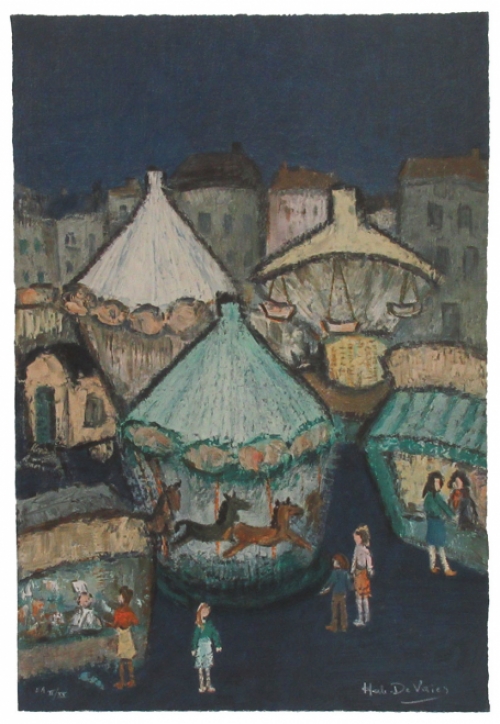 Litho van de Belgische kunstenaar Hubert De Vries