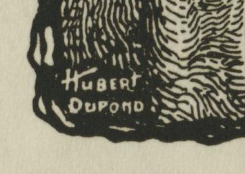 Grafisch kunstwerkje, een ex libris van Hubert Dupond
