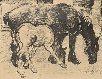 Litho in uitstekende staat van Hubert Malfait