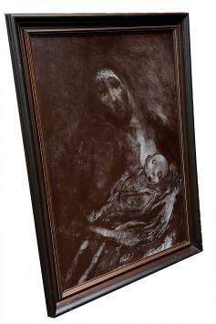 Moeder en Kind uit 1987 – Oil on canvas – Hugo Heyens