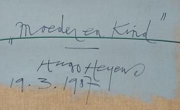 Moeder en Kind uit 1987 – Oil on canvas – Hugo Heyens