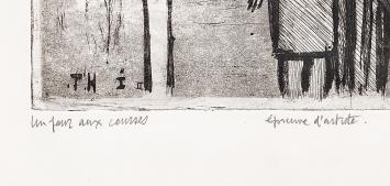 un pair aux courses 1976, épreuve d'artiste