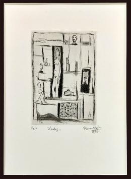 Kunstwerkje op papier van de Belgische kunstenaar Theo Humblet kopen