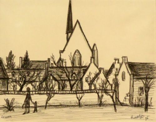 Tekening van de Belgische kunstenaar Theo Humblet