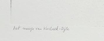 Meisje uit Korbeek Dijle 1971 épreuve d'artiste