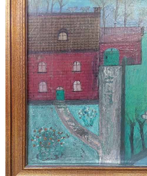 Boerderijdieren aan een ven