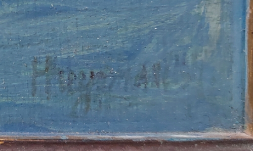 Naïef schilderij: Dieren aan de boerderij