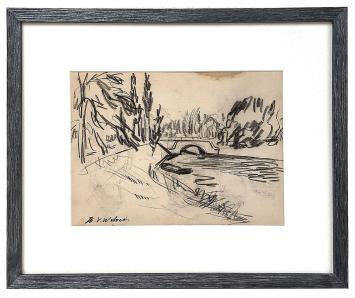 Tekening van de Belgische artiest Henri Victor Wolvens