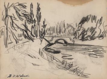 Werkje op papier van de Belgische tekenaar Wolvens