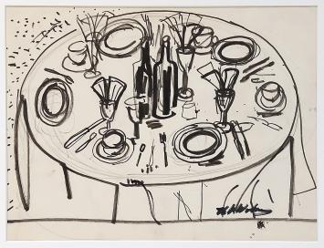 Tekening getekend door Henri Victor Wolvens