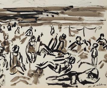 Gesigneerde tekening van de Belgische tekenaar Wolvens