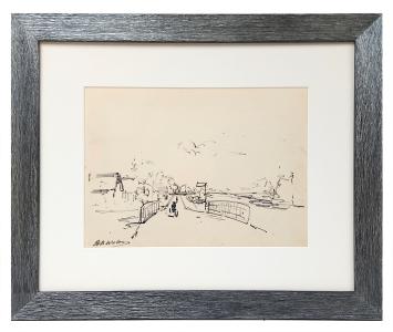 Tekening van de Belgische tekenaar Henri Victor Wolvens