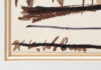 Werkje op papier van de Belgische kunstschilder Wolvens