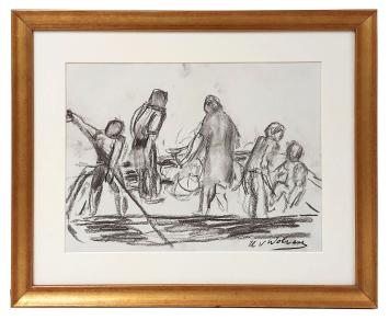 Tekening van de Belgische artiest Henri Victor Wolvens