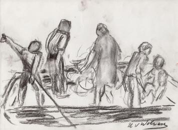 Werkje op papier van de Belgische tekenaar Wolvens