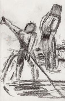 Mensen op een overzetboot