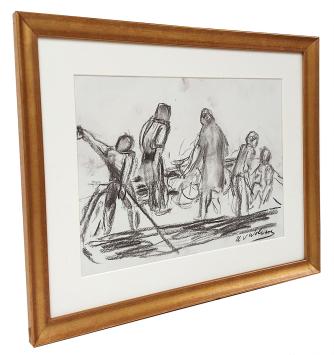 Tekening, Mensen op de overzetboot