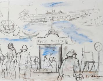 Tekening getekend door Henri Victor Wolvens