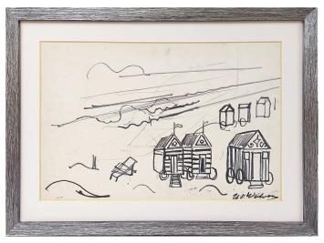 Tekening van de Belgische artiest Henri Victor Wolvens