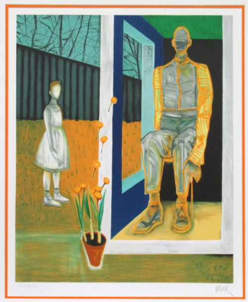 Litho van de Belgische kunstenaar Hans Vandekerckhove