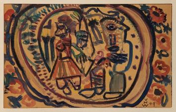 Schilderij van de Belgische kunstenaar Willem van Hecke