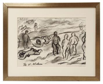 Tekening van de Belgische tekenaar Henri Victor Wolvens