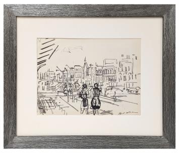 Tekening van de Belgische tekenaar Henri Victor Wolvens