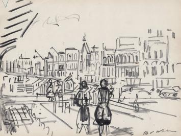 Viltstifttekening van de Belgische tekenaar Wolvens