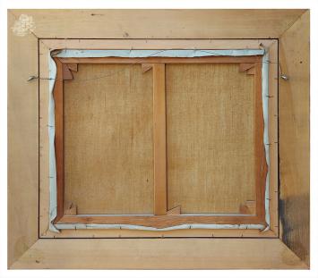 Boerderij aan het ven bij valavond – Oil on canvas – Ignace Kennis