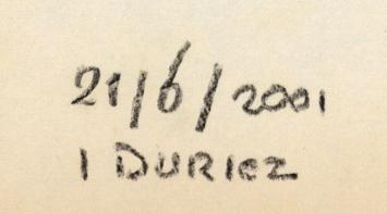 Houtskooltekening, poserend naakt 21/6/2001