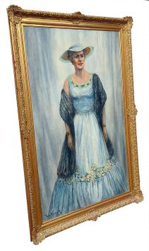 Statige dame – Oil on canvas – Ignace Kennis