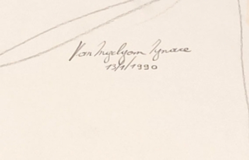 Tekening van de Belgische kunstenaar Léon De Pape of Ignace van Ingelgom