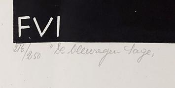 Frans Van Immerseel  met een gesigneerd kunstwerk