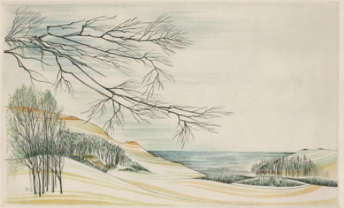 Margot Weemaes met een opgehoogde ets