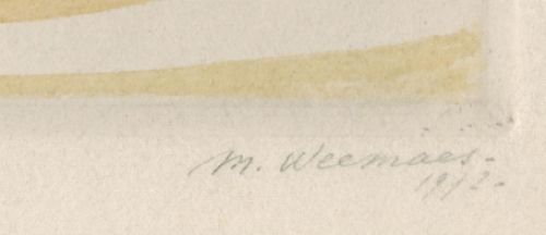 Kunstwerkje van de Belgische etser Margot Weemaes