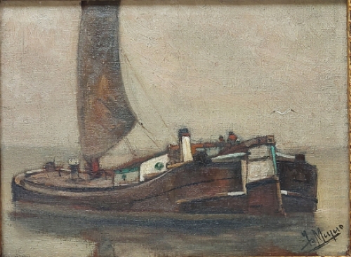 Olieverfschilderij van de Belgische kunstenaar Isidore Meyers