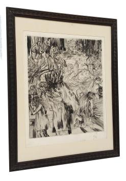 Mensen aan het werk in het bos